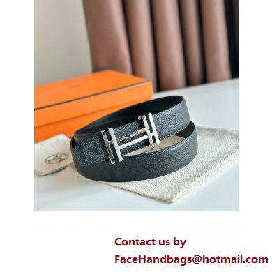 Hermes H au Carre belt buckle  &  Reversible leather strap 32 mm 01 2023